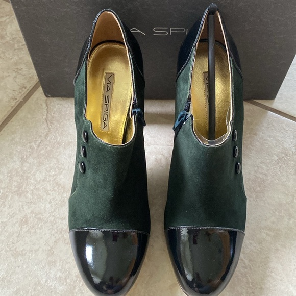 🆕VIA SPIGA: Made in Italy Heeled Booties w/ Zipper Sz 9 1/2 - Picture 2 of 12